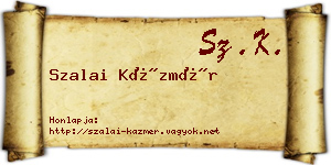 Szalai Kázmér névjegykártya