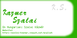 kazmer szalai business card