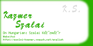 kazmer szalai business card